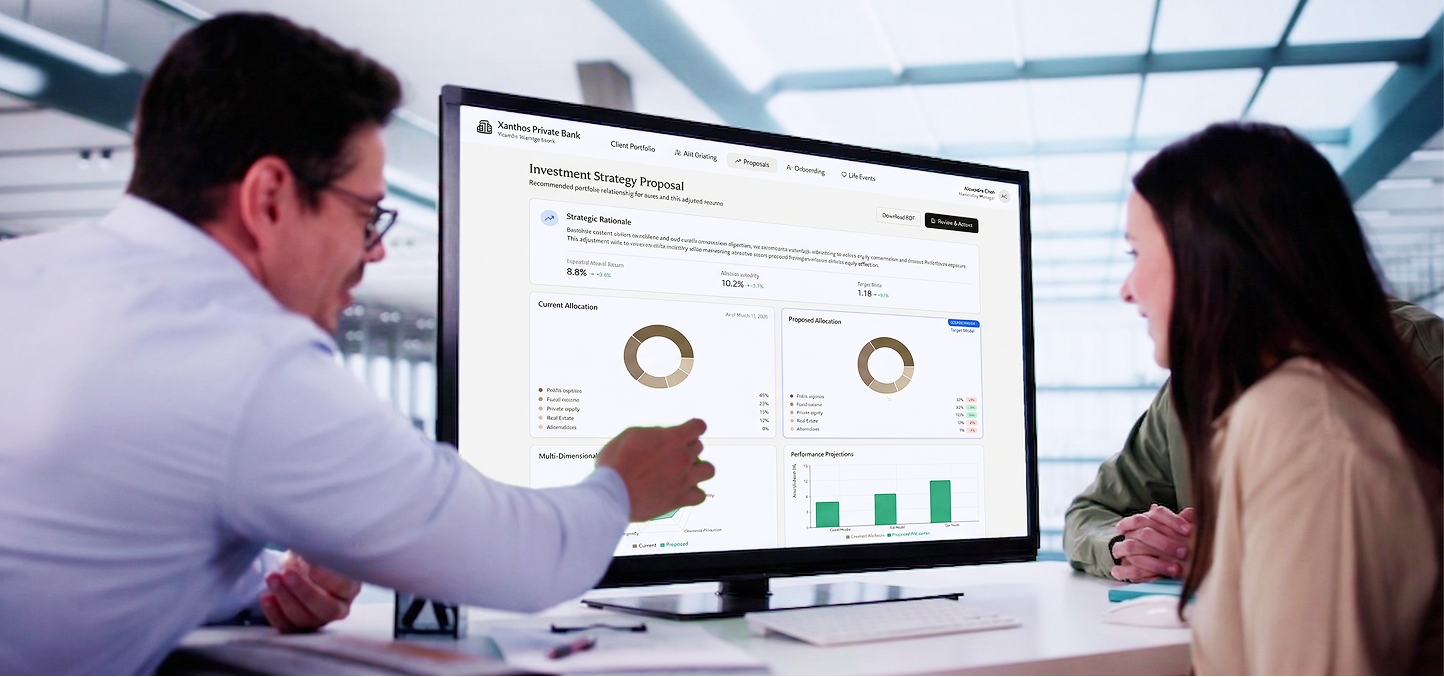Xanthos Private Bank — Client Portal and RM Dashboard Overview