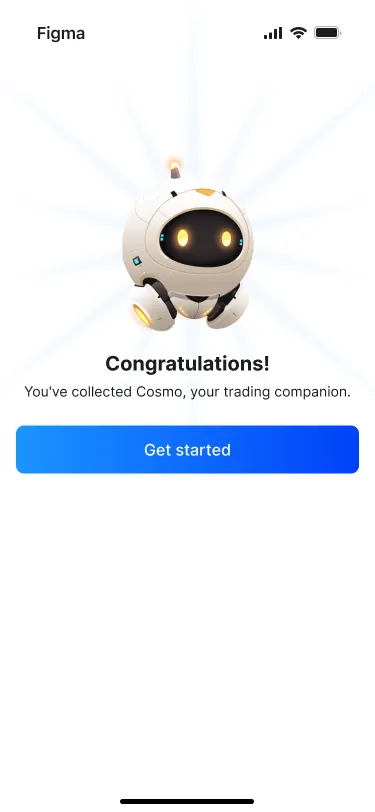 Get started welcome screen