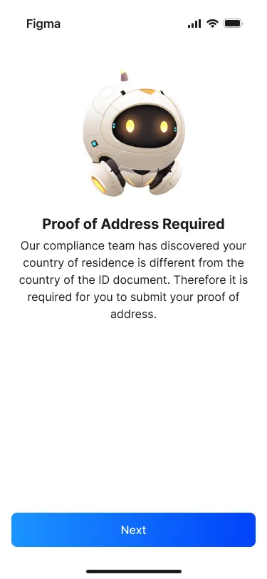 Verify your identity with Veriff screen