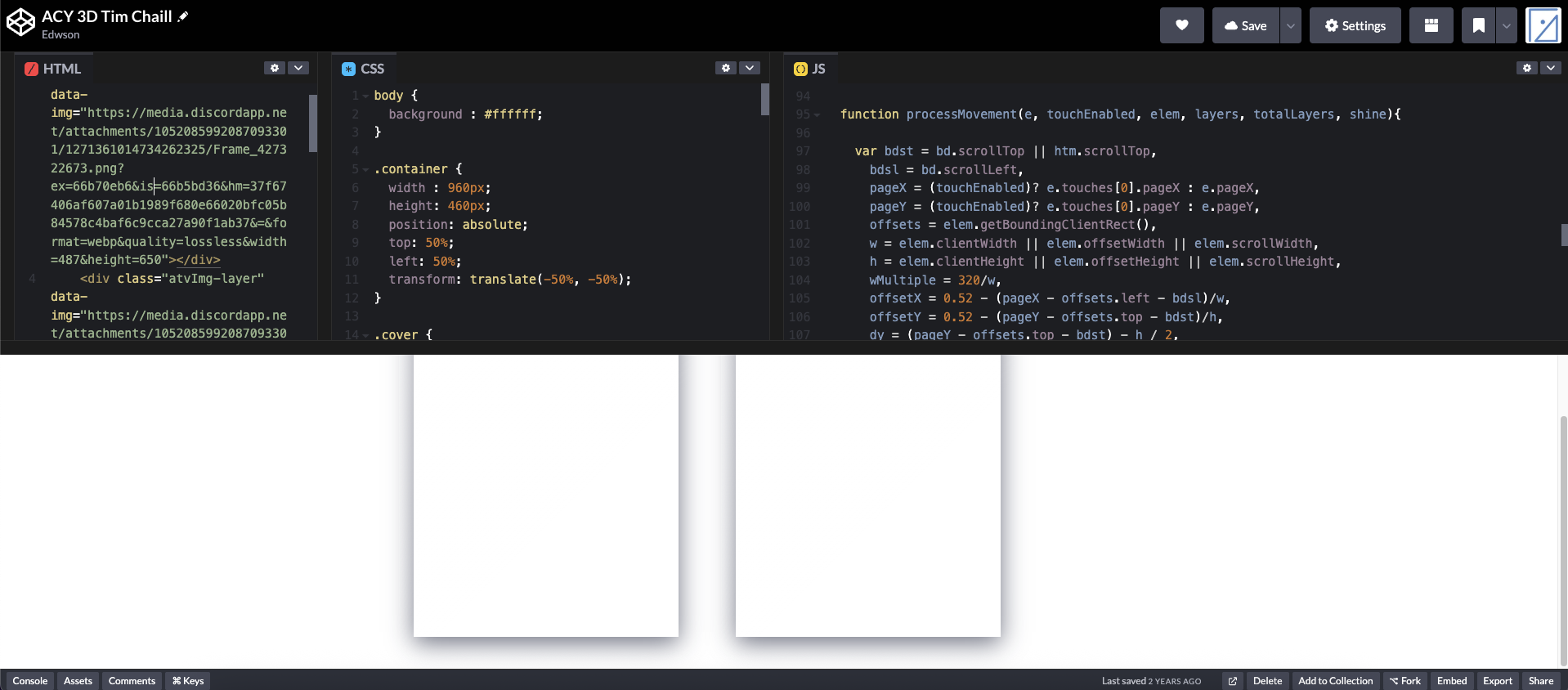 ACY 3D Tim Chaill - Interactive 3D visualization