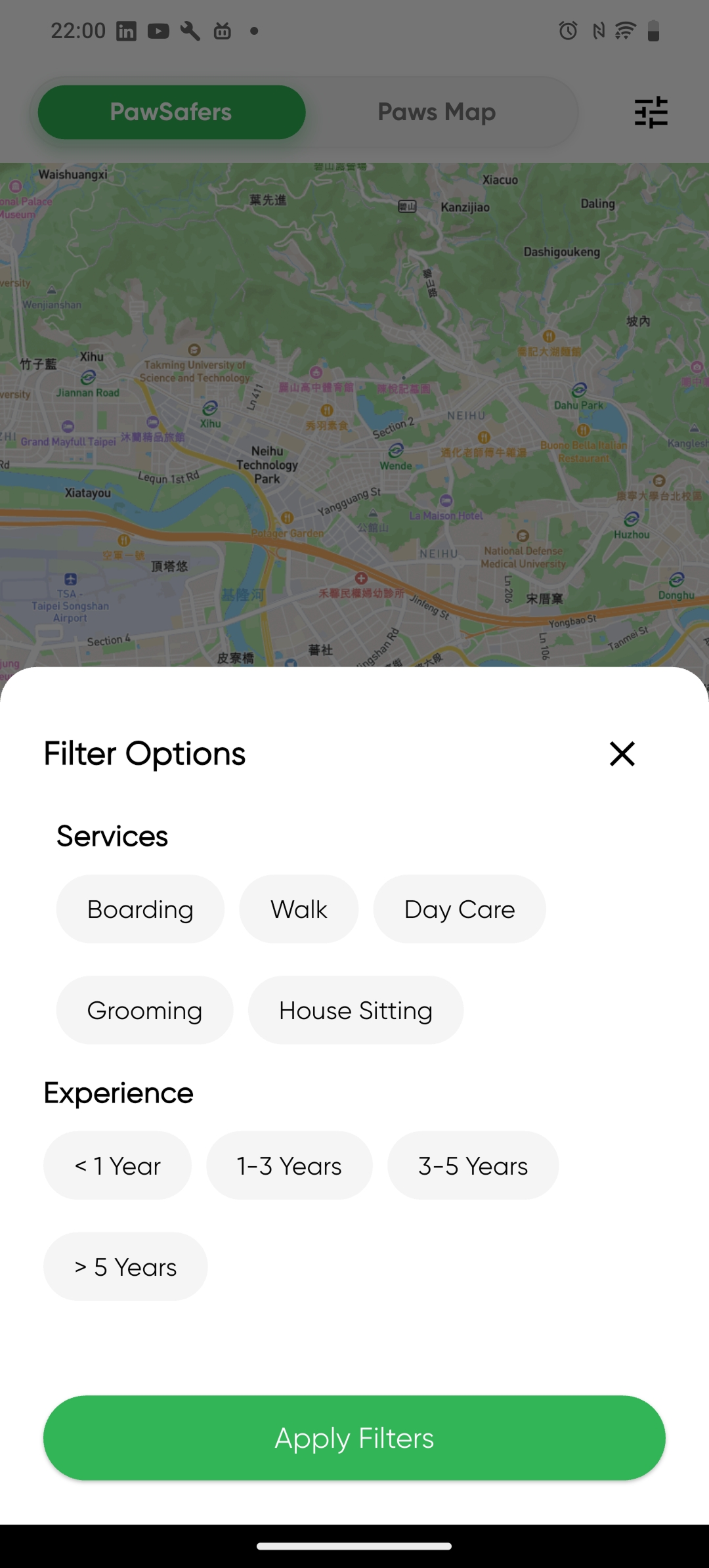 PawsRoam development process — React components